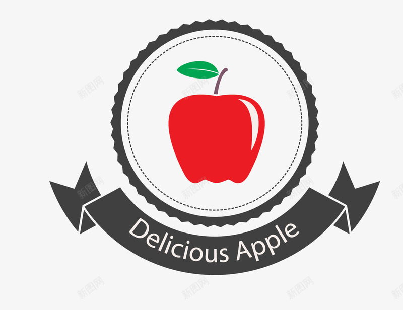 红苹果图标png_新图网 https://ixintu.com 扁平图标 水果 苹果