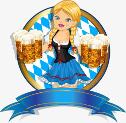 啤酒女郎卡通啤酒女郎高清图片