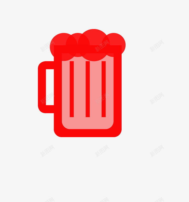红色啤酒杯png免抠素材_新图网 https://ixintu.com 一杯 剪影 卡通 啤酒 啤酒杯 手绘 简图 红色