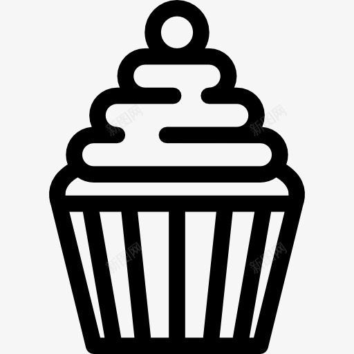 大蛋糕与樱桃图标png_新图网 https://ixintu.com baker 甜 甜点 面包 食品