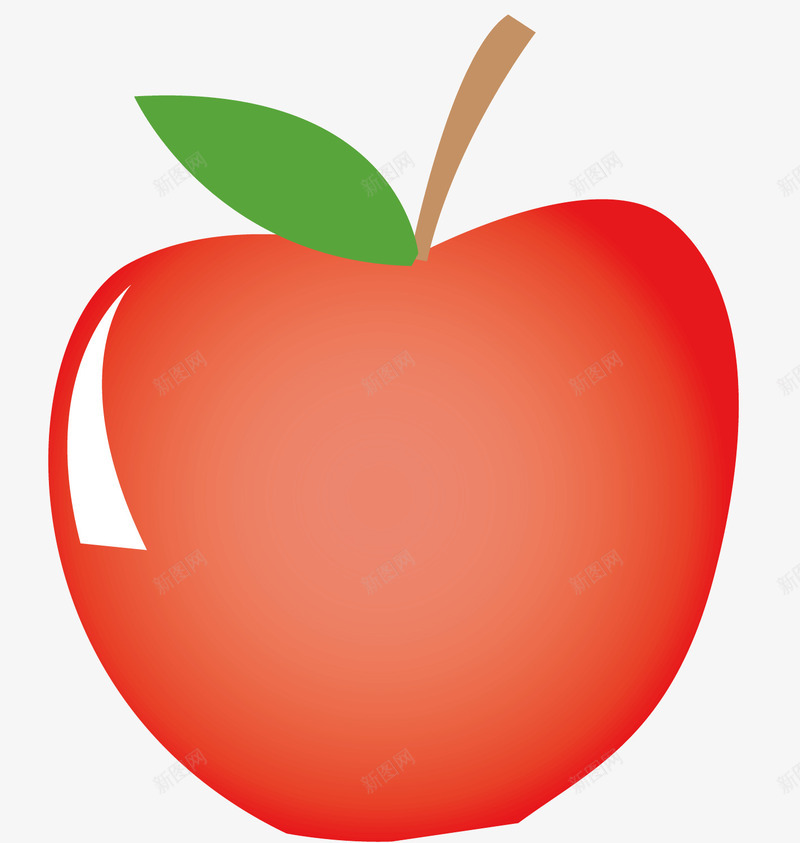 一个红色大苹果png免抠素材_新图网 https://ixintu.com 大苹果 水果 水果蔬菜 红色食物 绿色的叶子 超市 食物