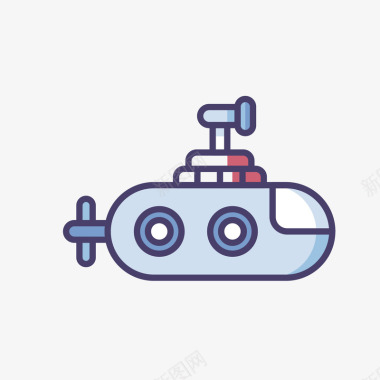 机械潜水艇潜艇标图矢量图图标图标