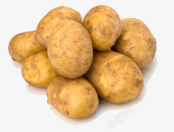 一堆马铃薯黄色土豆高清图片