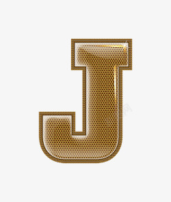 金属网字母J素材
