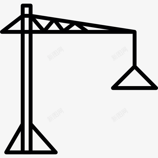 建筑起重机图标png_新图网 https://ixintu.com 塔 建筑工地 机械 楼 绞车 葫芦