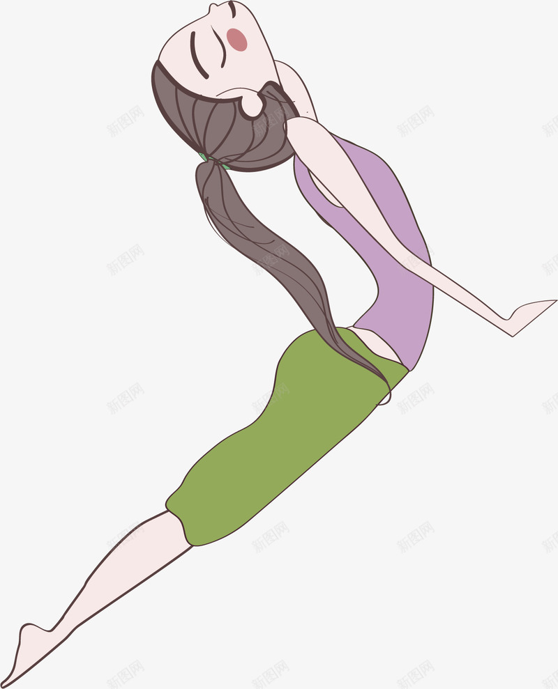 做瑜伽的女人矢量图ai免抠素材_新图网 https://ixintu.com 创意 卡通手绘 女人 女士 女性 水彩 瑜伽练习 矢量图