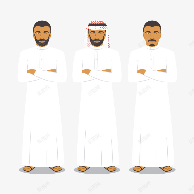 阿拉伯人png免抠素材_新图网 https://ixintu.com 免扣png素材 免费png素材 服饰 男人 白色衣服 胡子 阿拉伯人头像