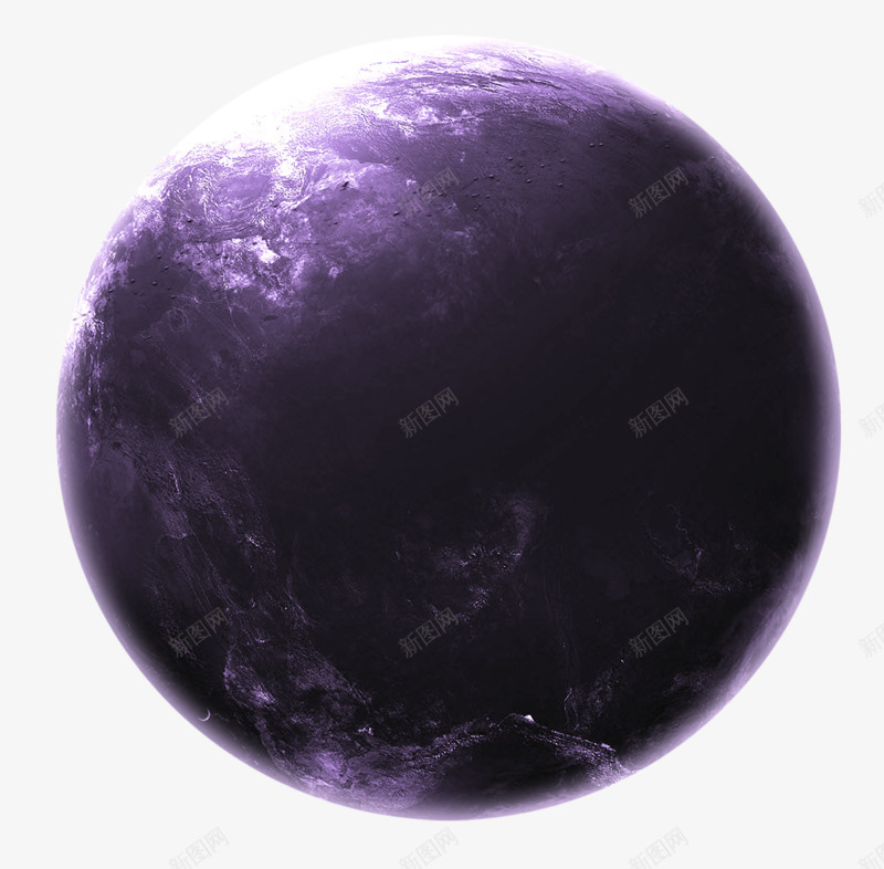 紫色地球png免抠素材_新图网 https://ixintu.com 卡通 圆形 地球 紫色