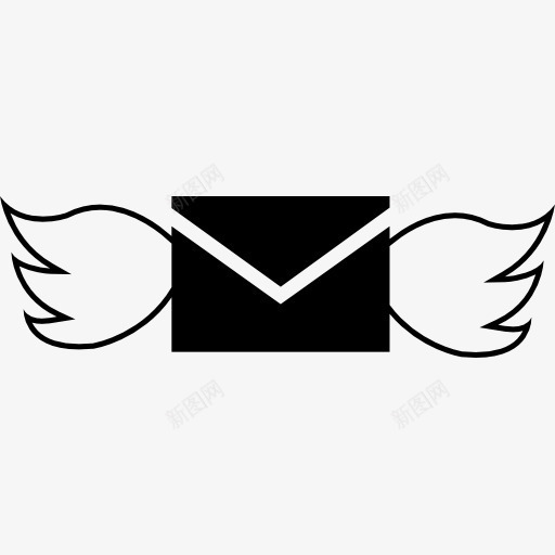 带翅膀的电子邮件图标png_新图网 https://ixintu.com Email 消息 电子邮件 邮件