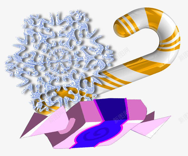 实物圣诞装饰png免抠素材_新图网 https://ixintu.com 圣诞树挂件 圣诞糖果 圣诞饰物 实物装饰 小雪 挂件