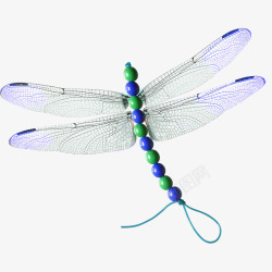 绿色的绳子手工蜻蜓高清图片