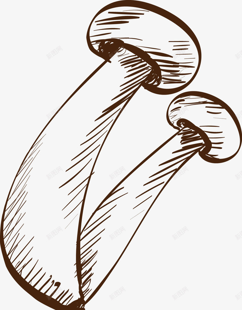 手绘蘑菇png免抠素材_新图网 https://ixintu.com 手绘画 矢量装饰 蔬菜 蘑菇 装饰