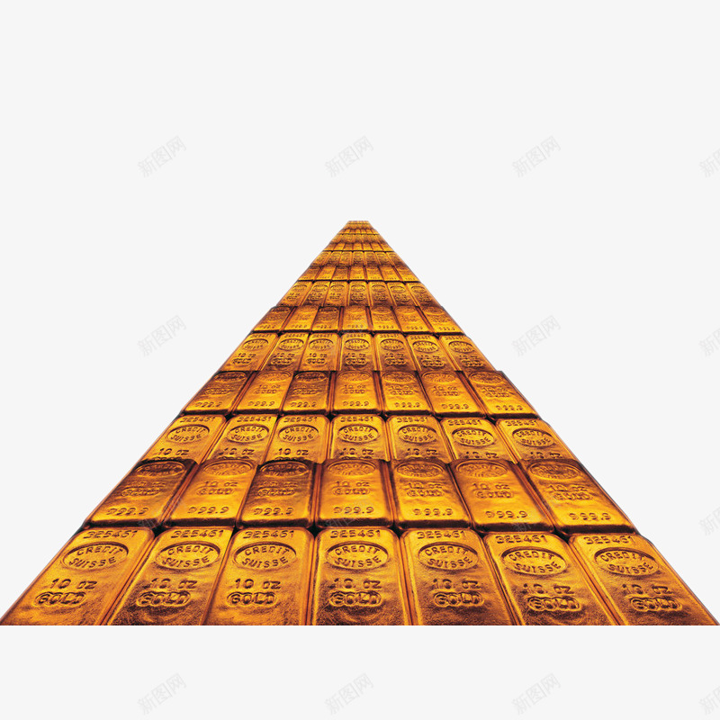 黄色金字塔png免抠素材_新图网 https://ixintu.com 创意 商业海报元素 金融素材 黄金
