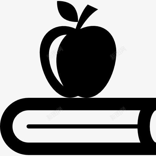本书与苹果图标png_新图网 https://ixintu.com 书 书籍 学校 工具 教育 水果 经院哲学家 苹果 阶级