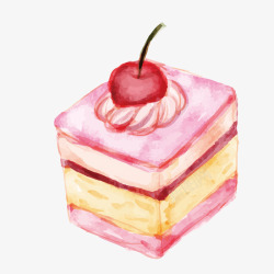 樱桃蛋糕矢量图素材