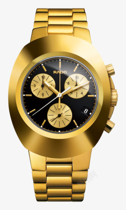 雷达腕表手表金色男表素材