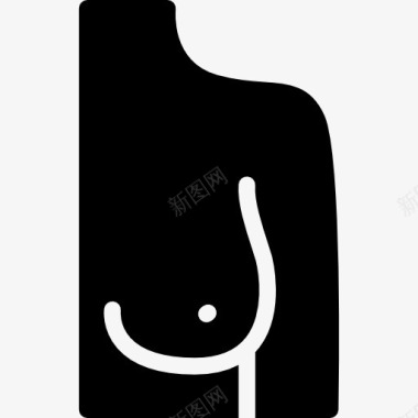 女性乳腺图标图标