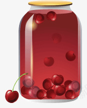 瓶子里的水果蔬菜矢量图ai免抠素材_新图网 https://ixintu.com 樱桃 水果 玻璃瓶 瓶子里的樱桃 罐头 美食 矢量图
