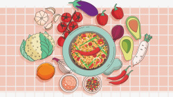 多彩的小吃西班牙开胃辣椒矢量图高清图片