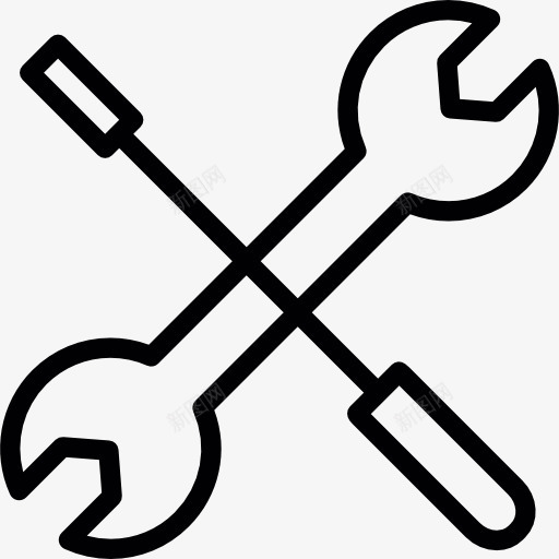 十字扳手和螺丝刀图标png_新图网 https://ixintu.com 按钮 机械工具 维修工具 维修工具和器皿