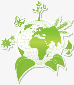 绿色植物地球环保元素素材