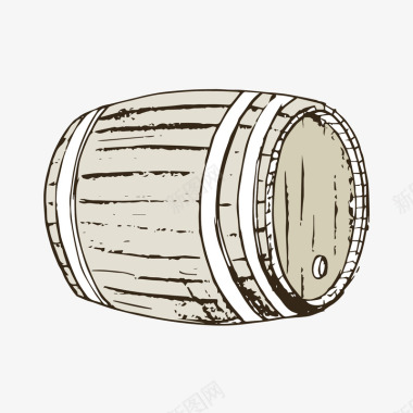 啤酒桶线稿图标图标