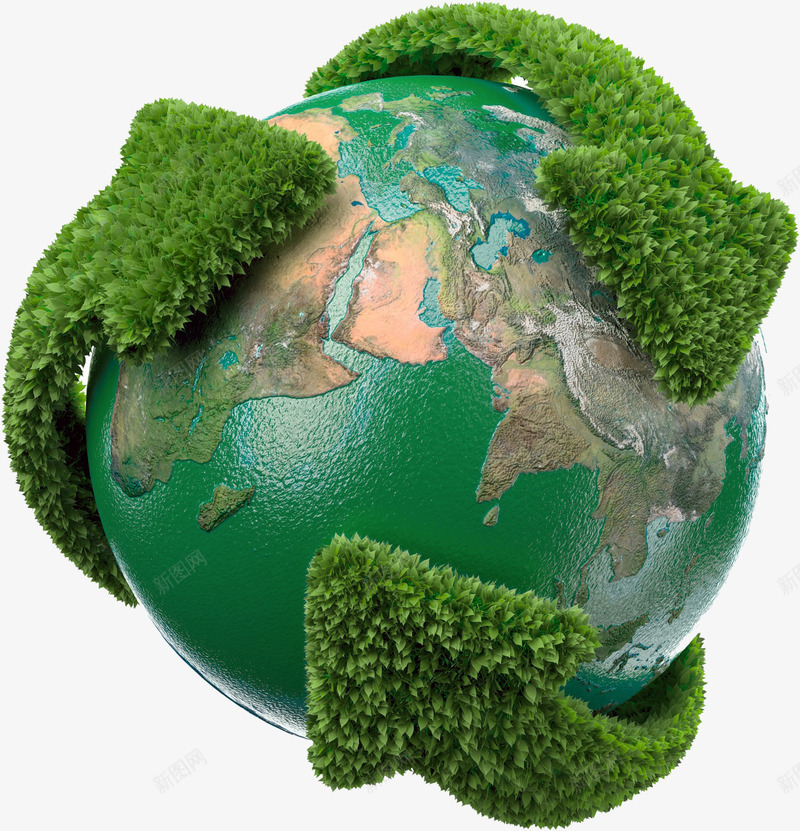 地球png免抠素材_新图网 https://ixintu.com 圆形 地球 指标 绿色 绿草