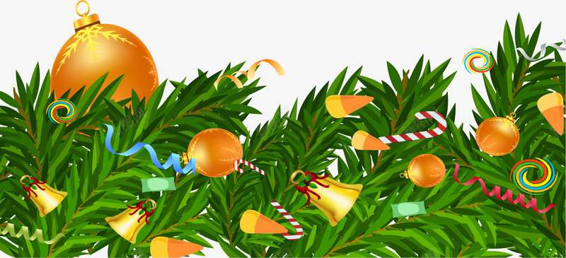 圣诞草丛装饰球铃铛图png免抠素材_新图网 https://ixintu.com 圣诞 圣诞球 糖果 草丛 铃铛