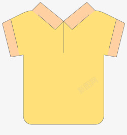 黄色短袖素材
