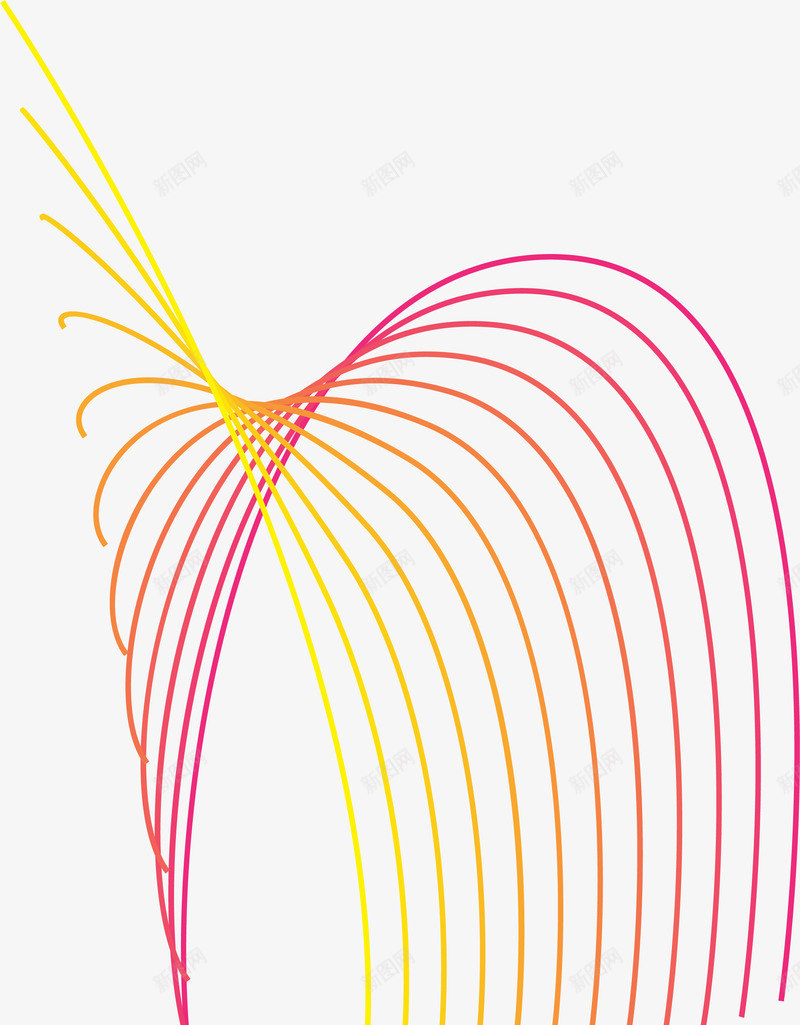 渐变装饰曲线png免抠素材_新图网 https://ixintu.com 弧度线 柔和曲线 柔和线条 波浪线 线条 装饰曲线 飘逸曲线