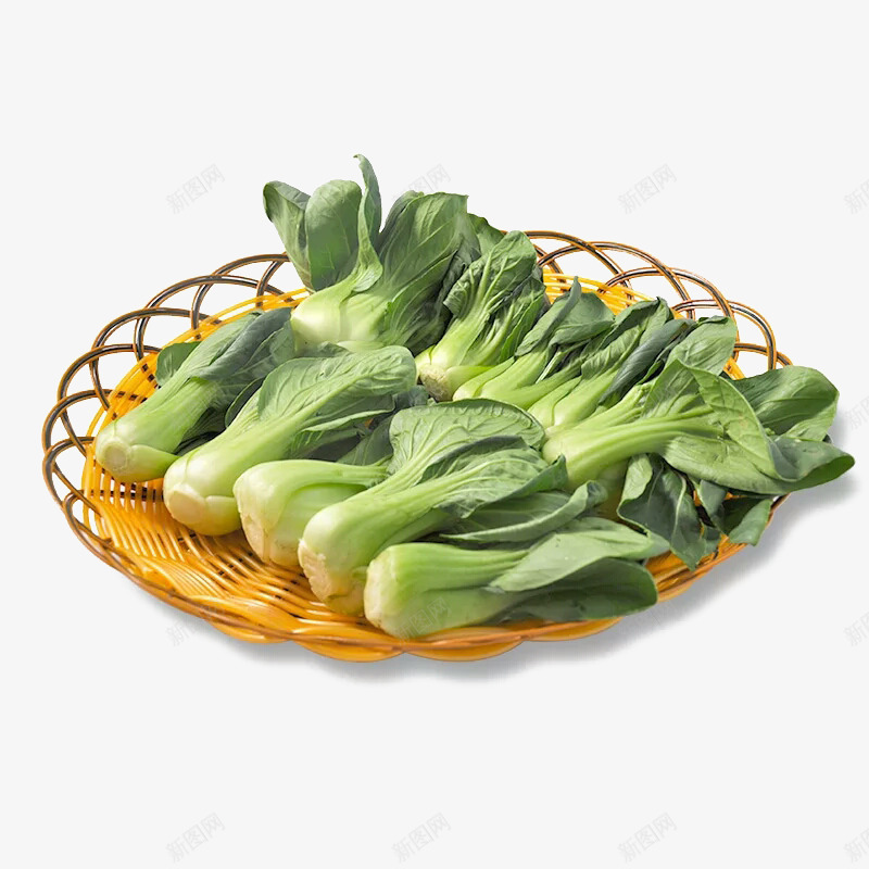 新鲜上海青png免抠素材_新图网 https://ixintu.com 小油菜 绿色 编织盘 美味 蔬菜 食材