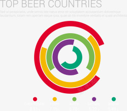 啤酒国家信息图表元素素材