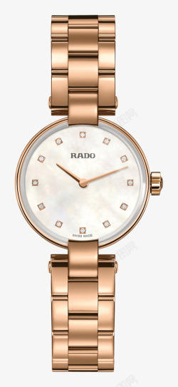 玫瑰金色女表雷达腕表手表素材