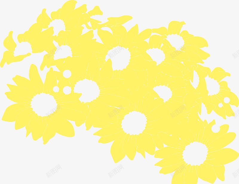 黄色花朵创意女性png免抠素材_新图网 https://ixintu.com 创意 女性 花朵 黄色