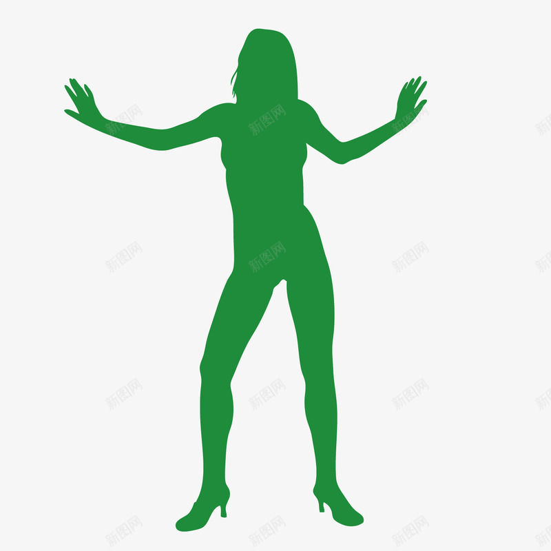 绿色女子剪影人体曲线矢量图ai免抠素材_新图网 https://ixintu.com 人体曲线 人形轮廓 人的轮廓图 剪影 女子 矢量图 绿色