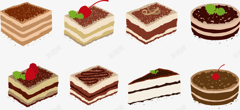 特色蛋糕png免抠素材_新图网 https://ixintu.com 夹层 奶油蛋糕 巧克力蛋糕 樱桃 水果 蛋糕