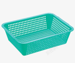 塑料篮子绿色菜框高清图片