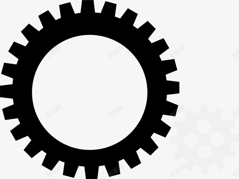 黑色简约齿轮图标png_新图网 https://ixintu.com 工程 机械 清新齿轮 简约机械 装饰图案 黑色齿轮
