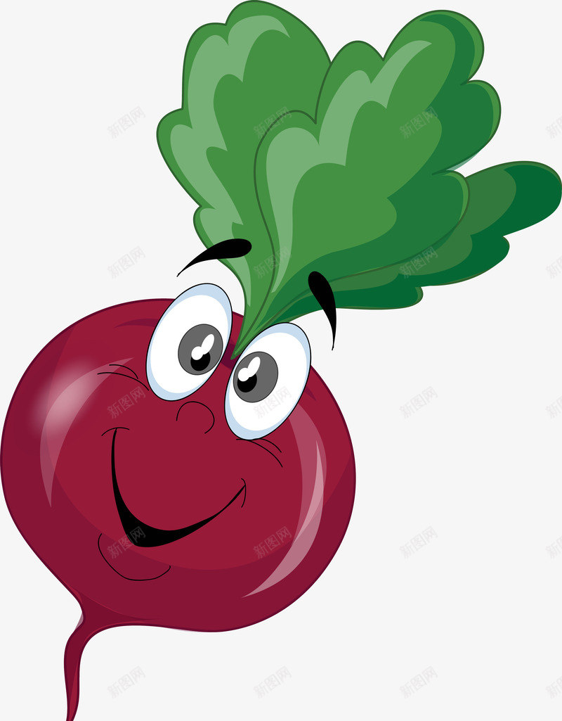 紫萝卜小人png免抠素材_新图网 https://ixintu.com 卡通 拟人化 紫萝卜 蔬菜 蔬菜人物