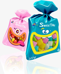 糖果包装袋卡通糖果包装袋高清图片