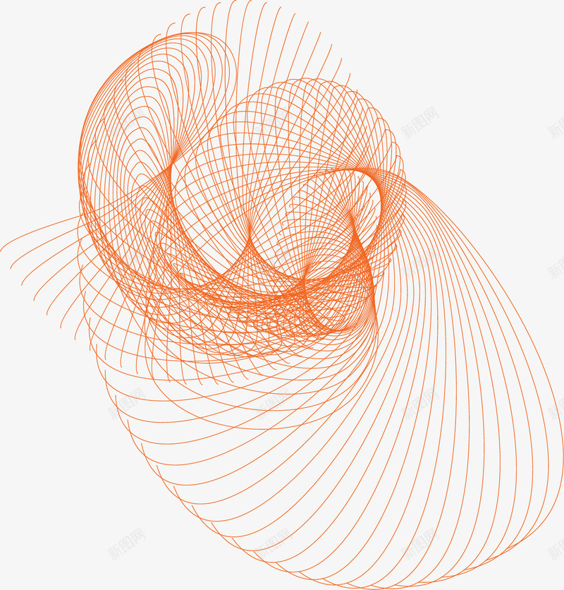 橙色柔和曲线png免抠素材_新图网 https://ixintu.com 弧度线 柔和曲线 柔和线条 波浪线 线条 装饰曲线 飘逸曲线