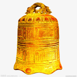 古时代黄金色编钟高清图片