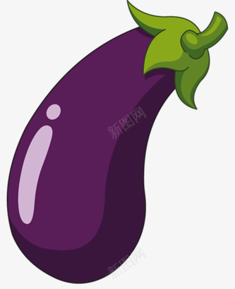 卡通茄子png免抠素材_新图网 https://ixintu.com 卡通 紫色 茄子 蔬菜