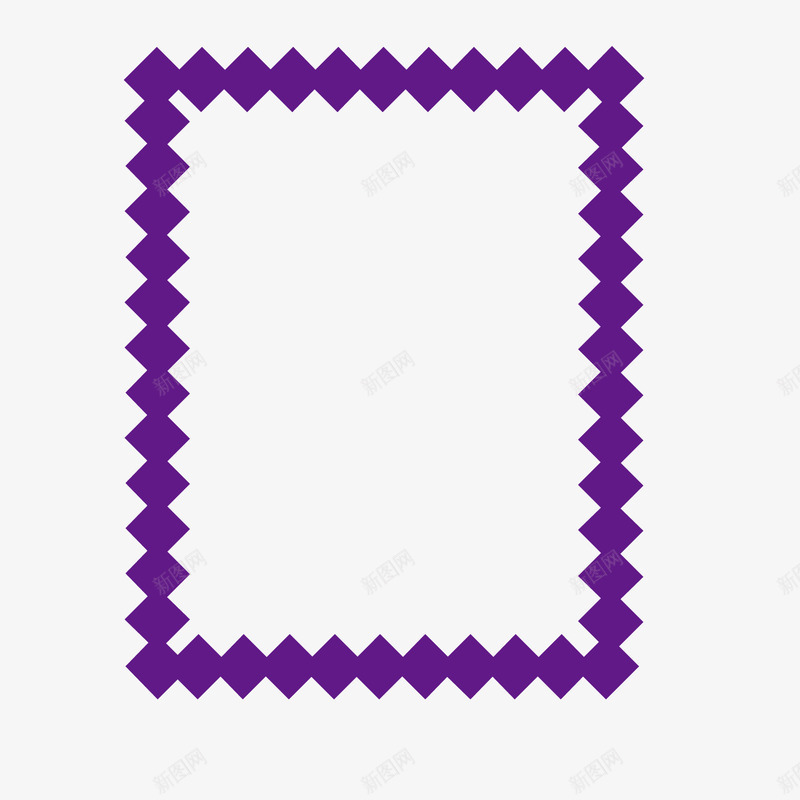 紫色方块色块边框png免抠素材_新图网 https://ixintu.com 方块 紫色 色块 边框