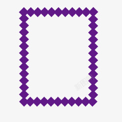 紫色方块色块边框素材