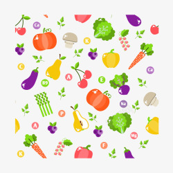 蔬菜底纹卡通蔬菜底纹矢量图高清图片