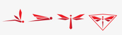 红色蜻蜓蜻蜓矢量图高清图片