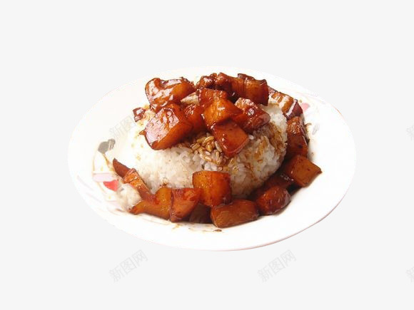 红烧肉盖饭图标png_新图网 https://ixintu.com 插图 标识 米饭 红烧肉 红烧肉盖饭 美食 蔬菜
