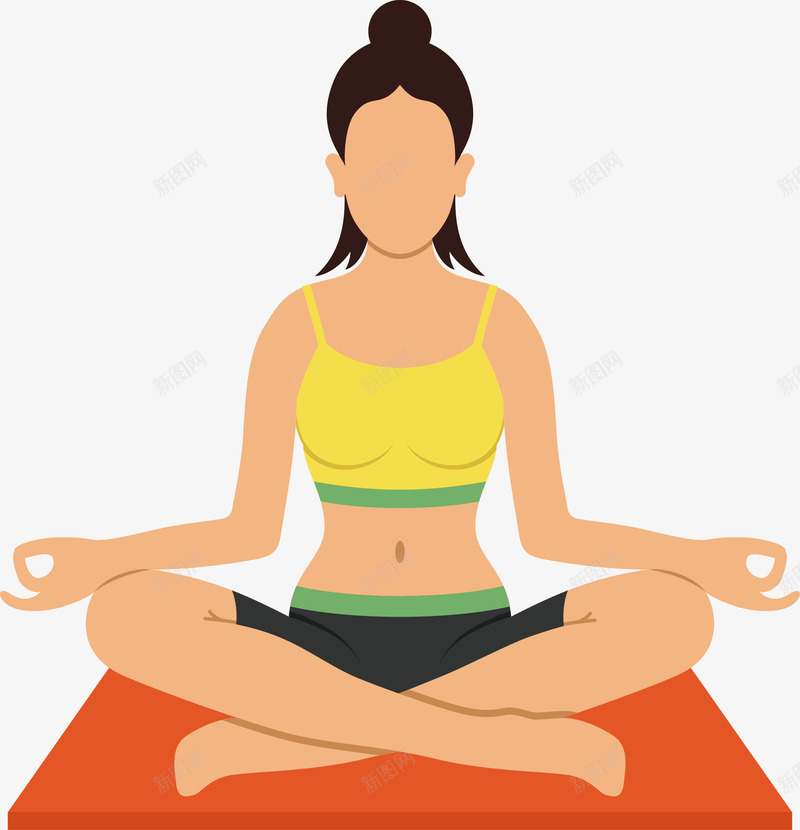 瑜伽教练静坐png免抠素材_新图网 https://ixintu.com 人类进化 印度 女性 美丽 高档