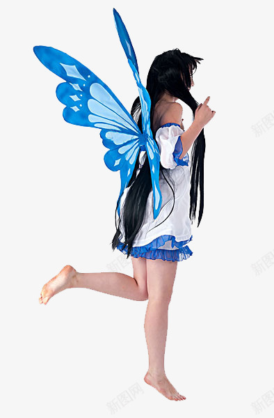 模仿蝴蝶精灵png免抠素材_新图网 https://ixintu.com cosplay 侧面 卡通手绘 可爱画风 天使 带翅膀的女孩 装饰